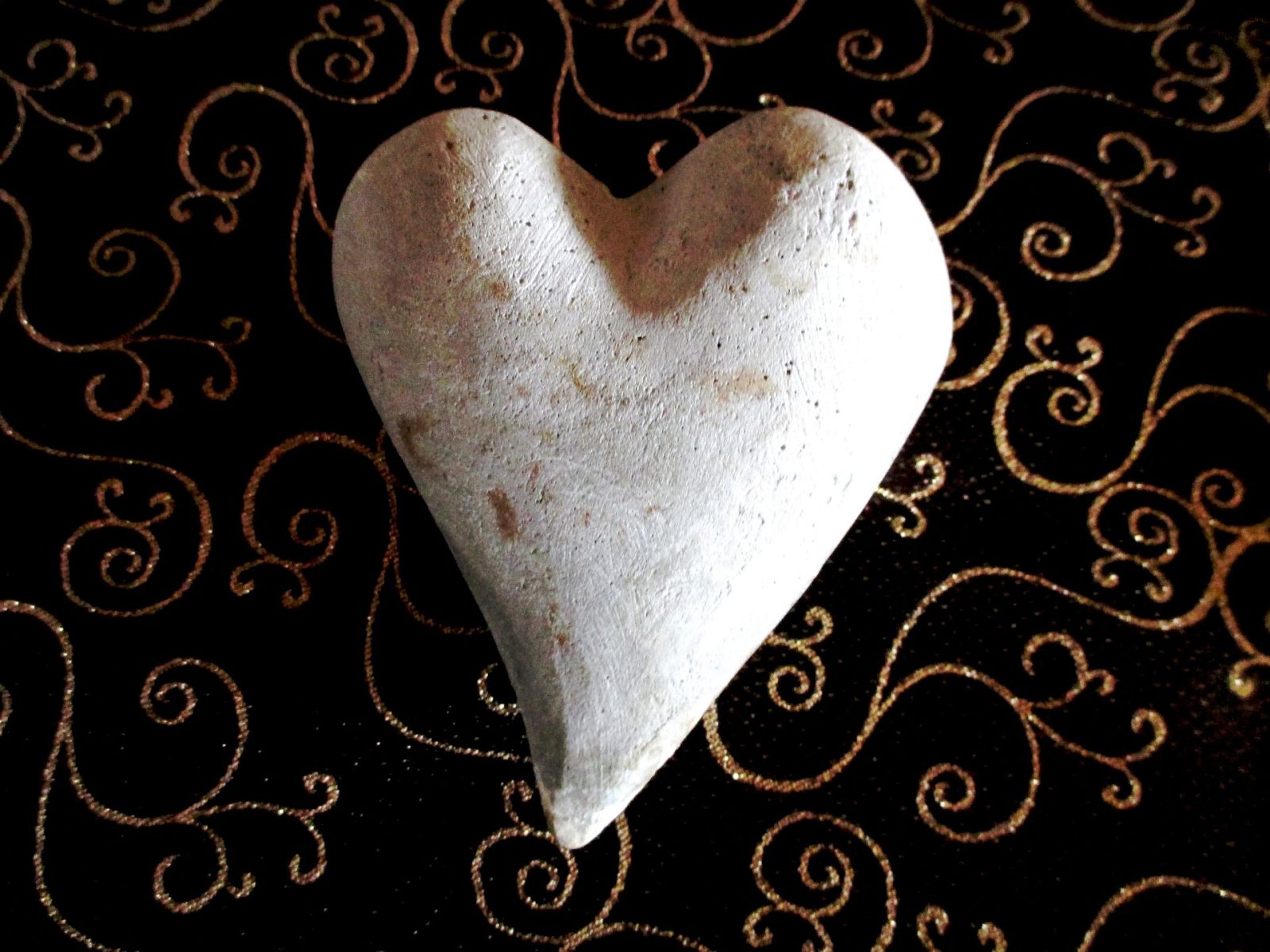 A heartshaped stone