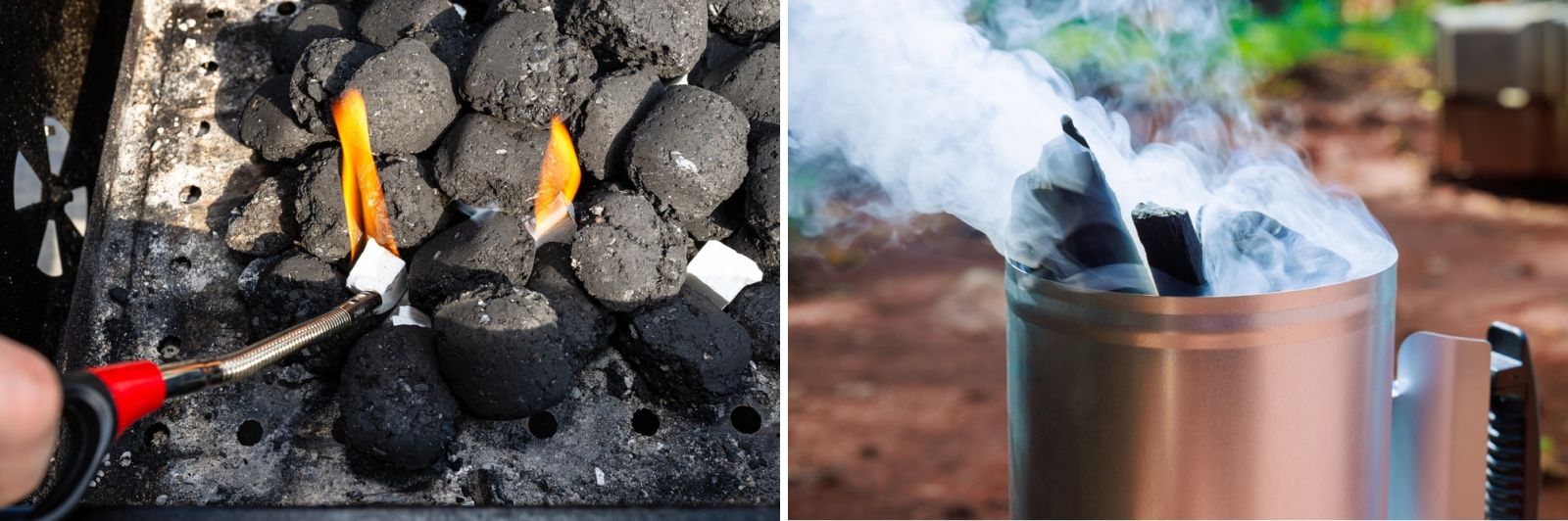 Lighting charcoal for barbecue