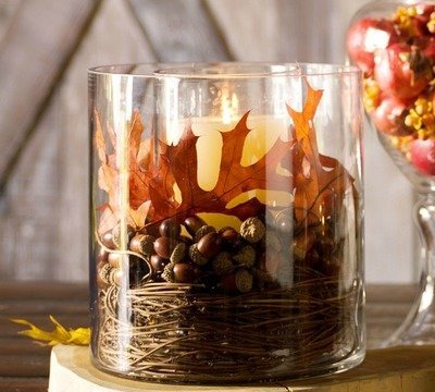 DIY: herfst decoratie in een glas (Do It Yourself)