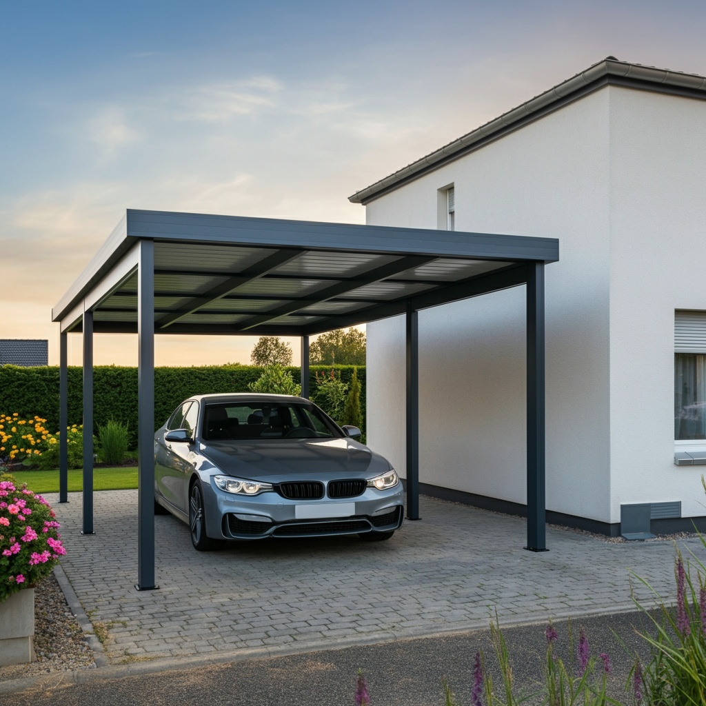 Glazen carport - gardencentreguide.co.uk
