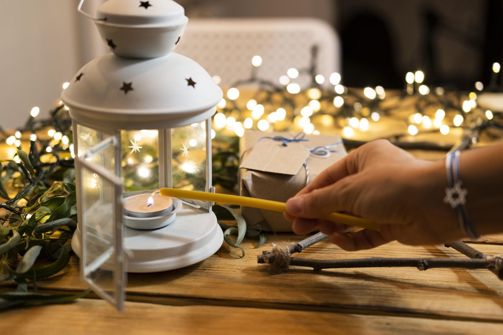 Lighten-candle-happy-hanukkah