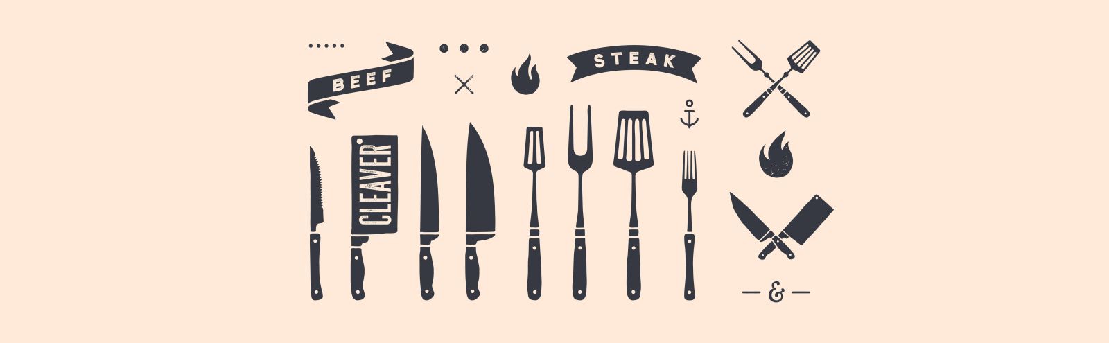 Barbecue accessories laid out